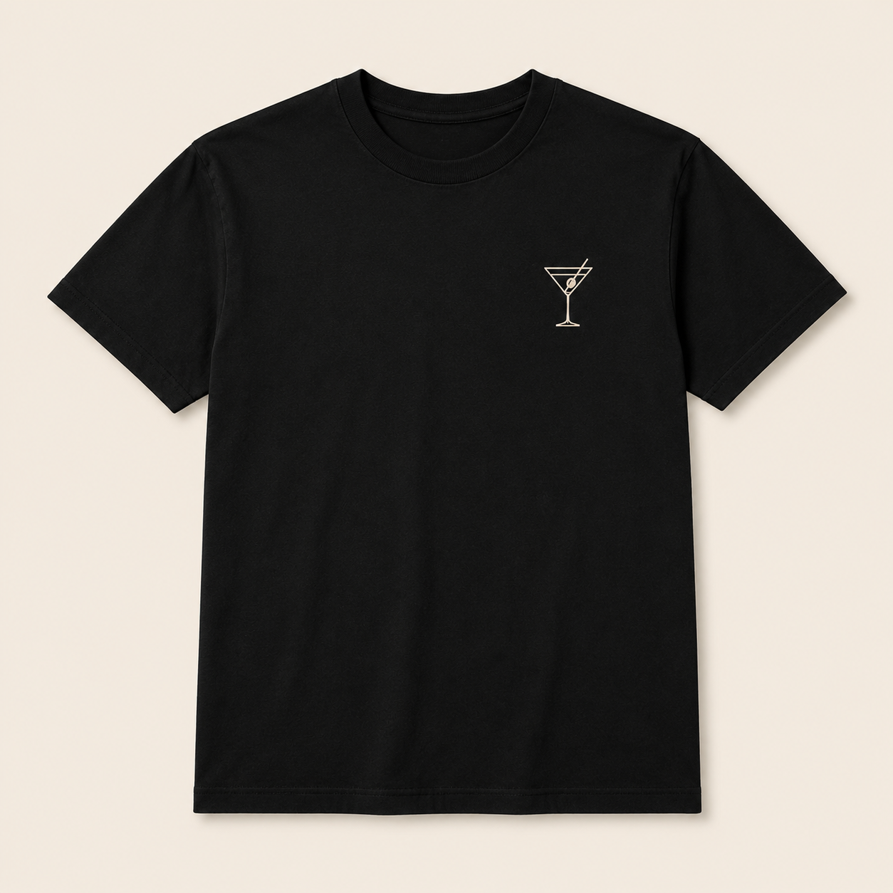 T-shirt Artisan Cocktail noir, vue avant
