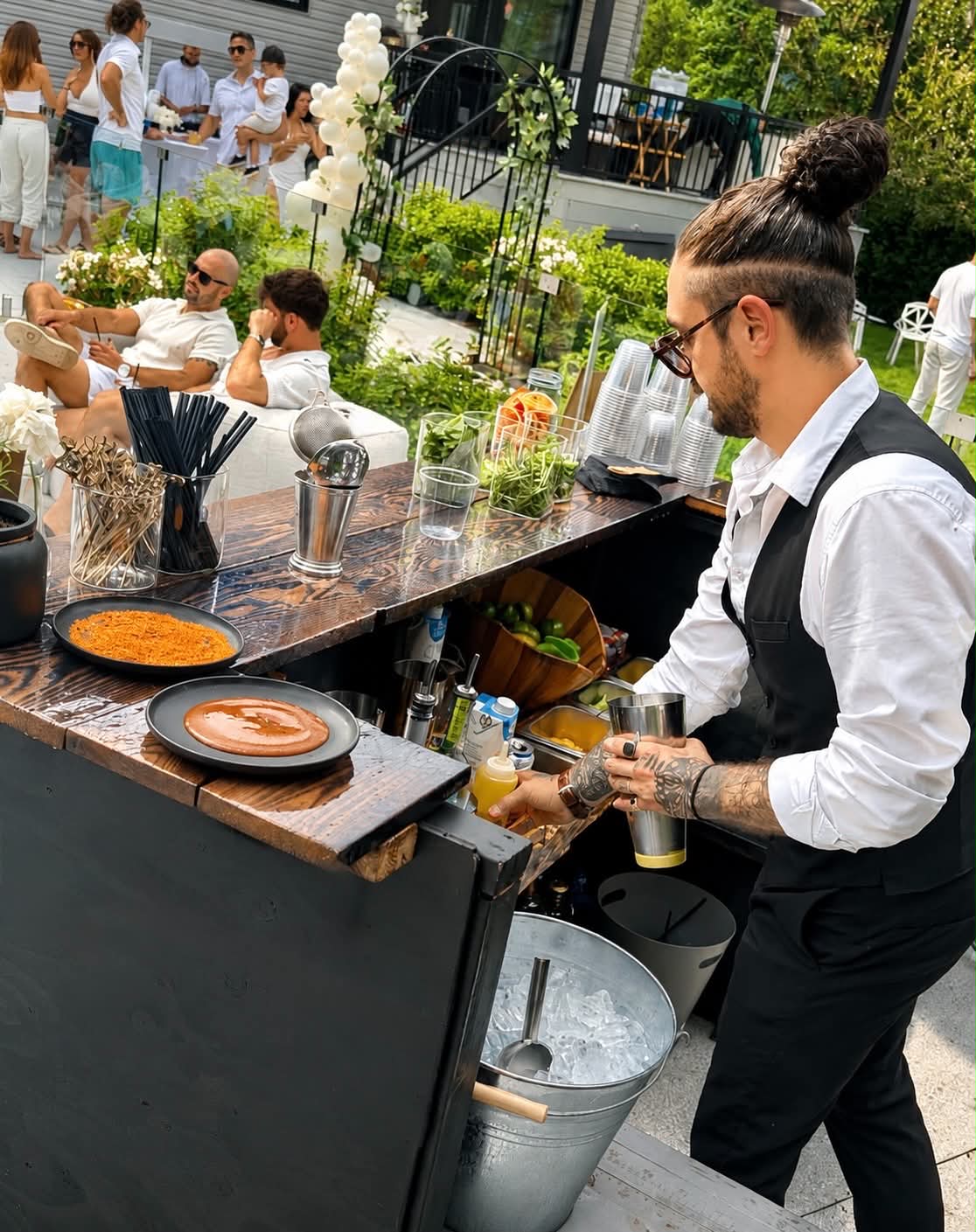 Bartender en service à un événement privé