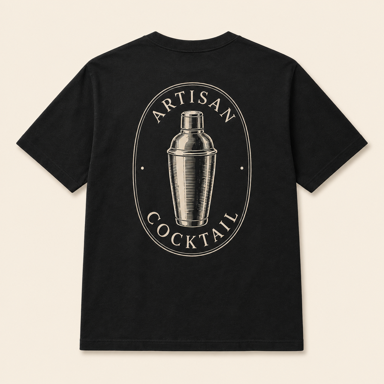 T-shirt Artisan Cocktail noir, vue arrière