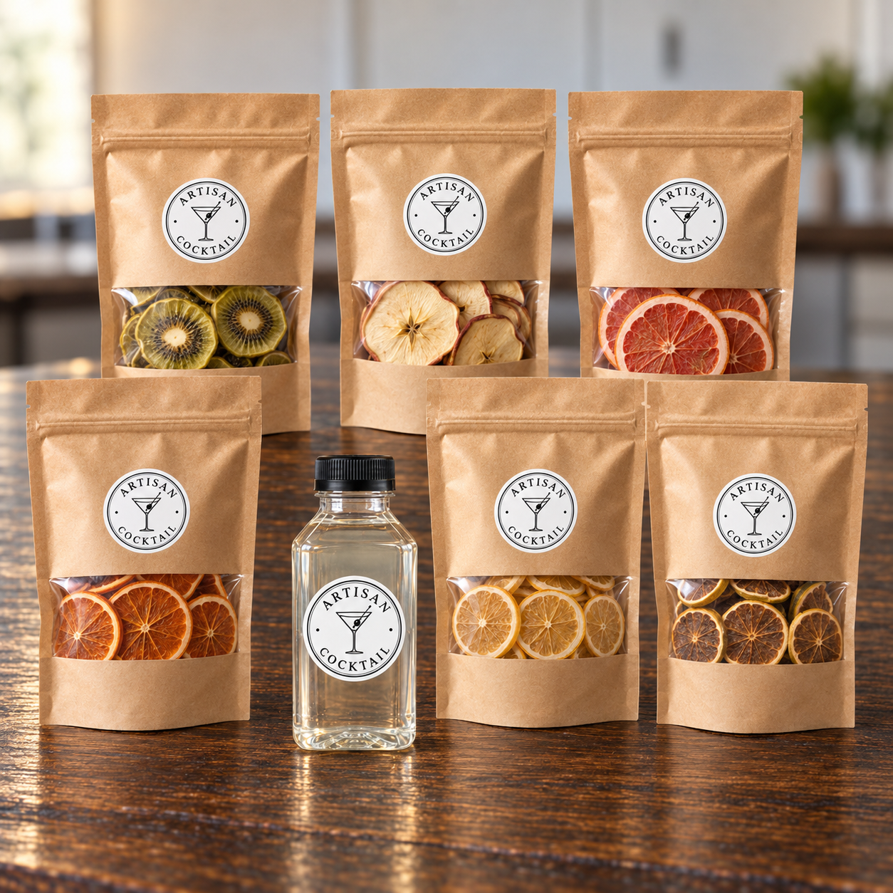 Gamme complète des garnitures déshydratées et sirops Artisan Cocktail