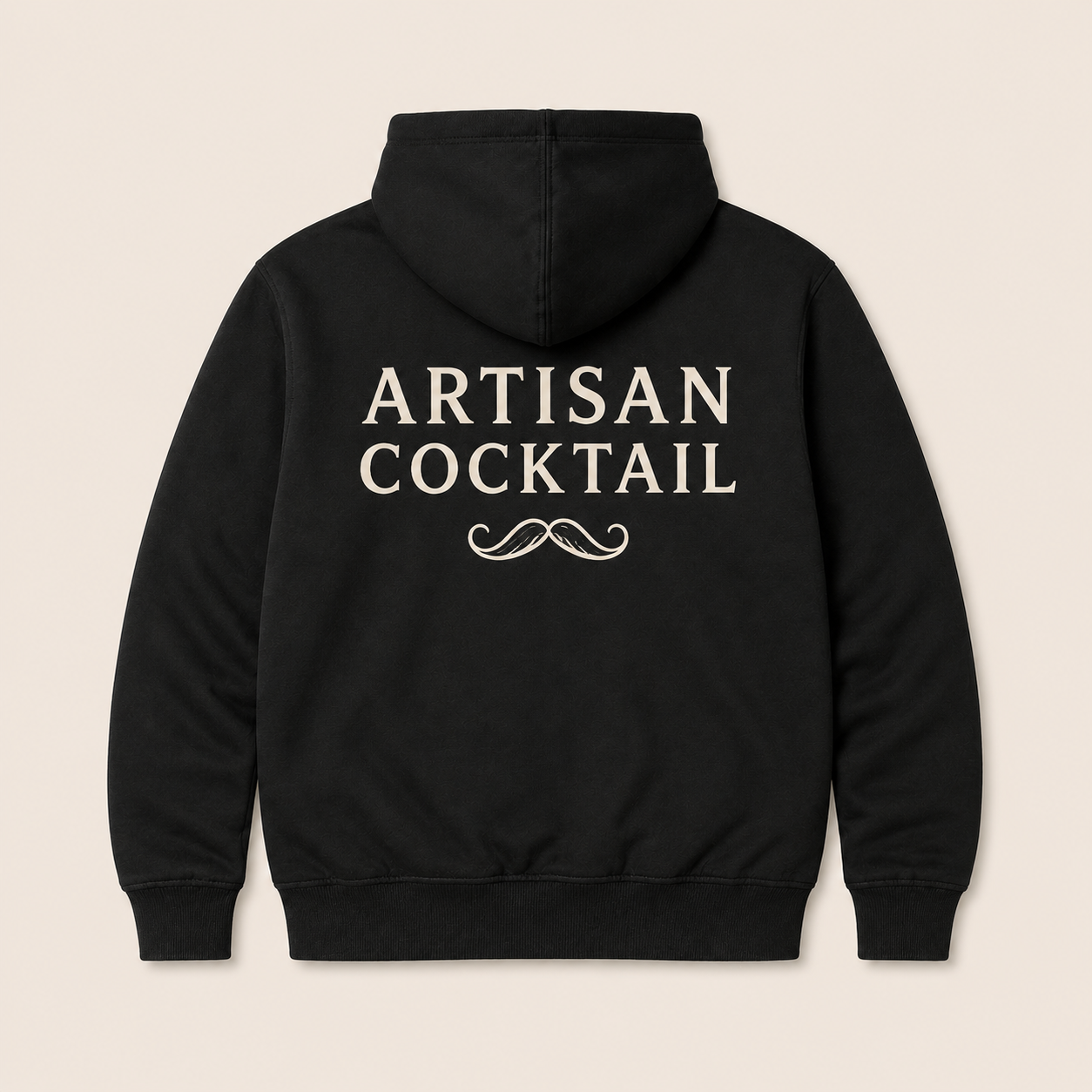 Hoodie Artisan Cocktail noir, vue arrière