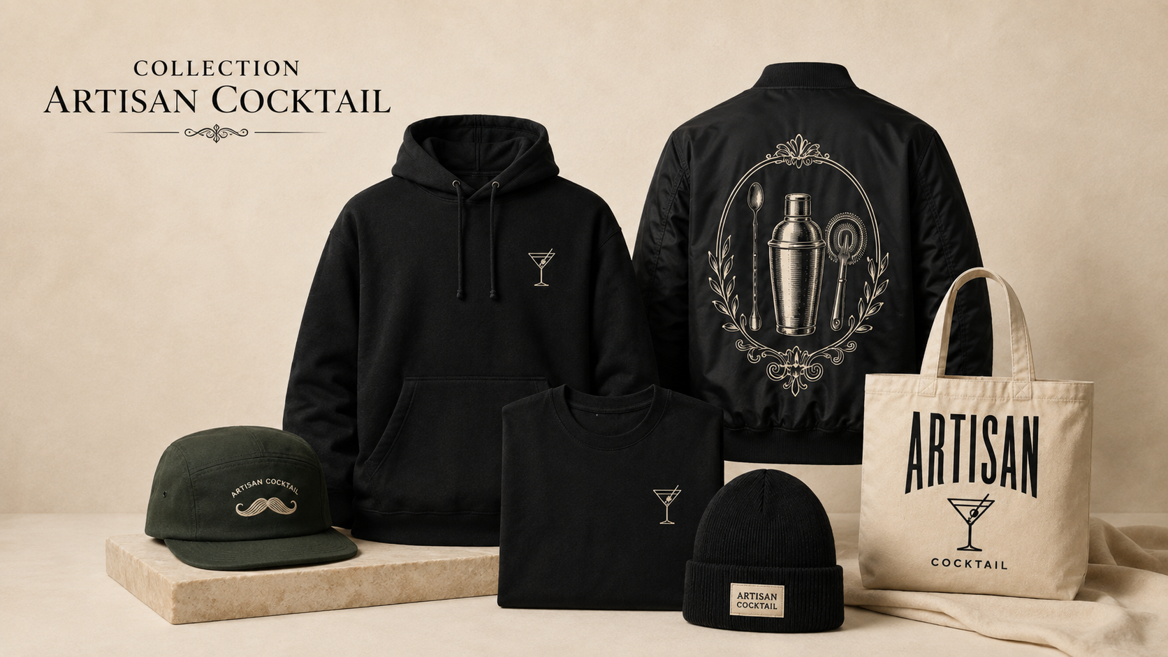 Collection Artisan Cocktail en présentation lifestyle
