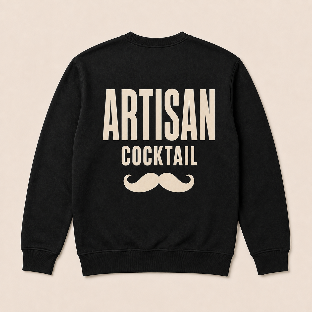 Crewneck Artisan Cocktail noir, vue arrière