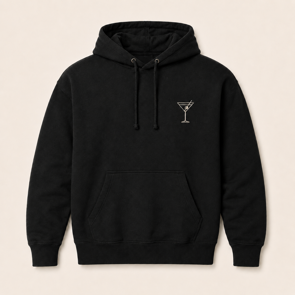 Hoodie Artisan Cocktail noir, vue avant
