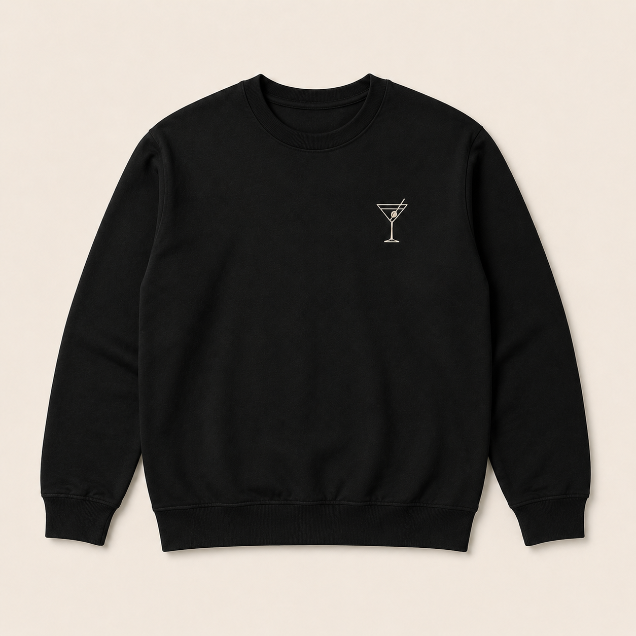 Crewneck Artisan Cocktail noir, vue avant